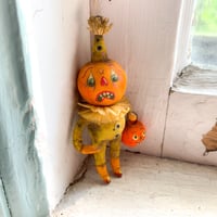 Image 2 of Halloween Trick or Treat Pumpkin Head ~Orange