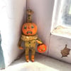 Halloween Trick or Treat Pumpkin Head ~Orange