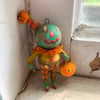 Halloween Trick or Treat Pumpkin Head ~ turquoise