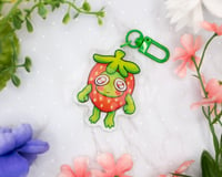 Image 4 of Strawberry Kermie Acrylic Charm