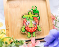 Image 3 of Strawberry Kermie Acrylic Charm