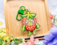 Image 2 of Strawberry Kermie Acrylic Charm