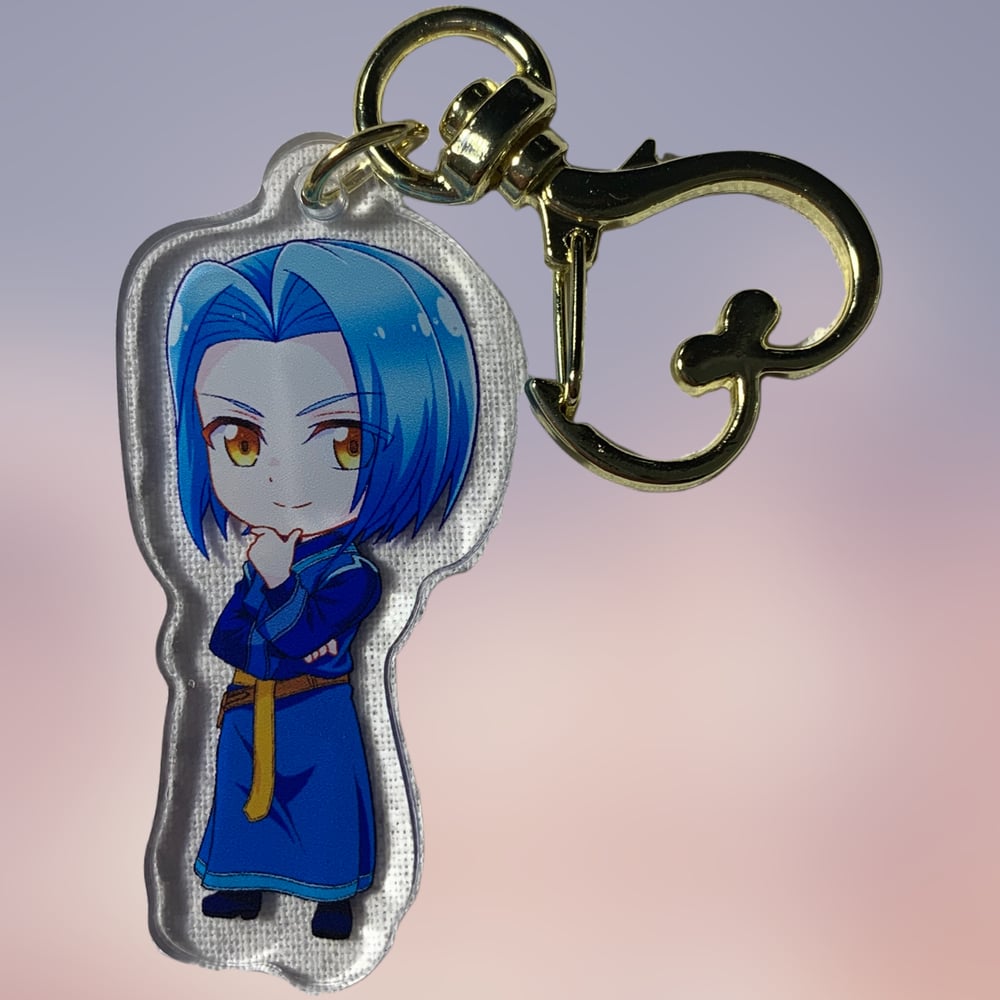 Blue Priest Keychain