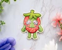 Image 1 of Strawberry Kermie Vinyl Sticker