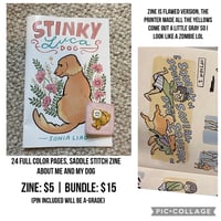 Image 5 of Naughty Dog Pin and Zine