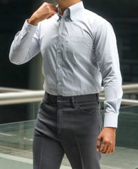 Image 3 of JEGGAE SHIRT 'SERGIO-GREY' MEN'S SHORT & LONG SLEEVE