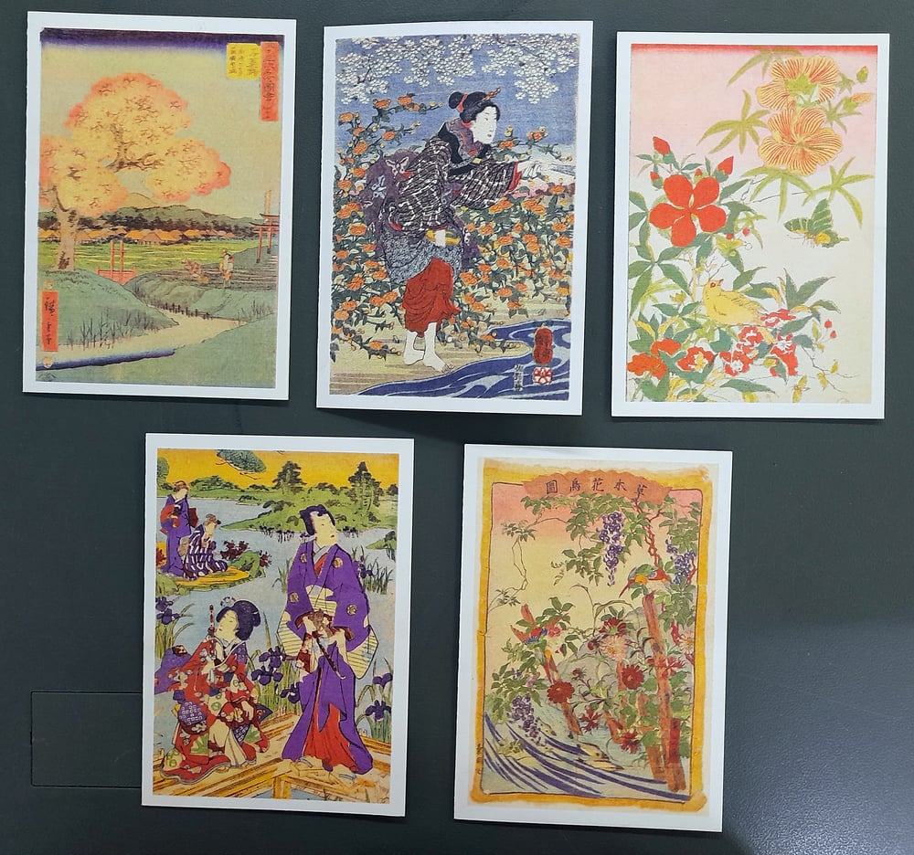 19th Century Japanese Prints Greeting Cards