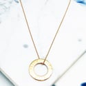 Personalised Gold Small Circle of Love Necklace