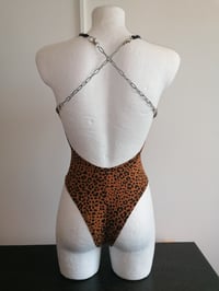 Image 4 of Leopard bodysuit with chains