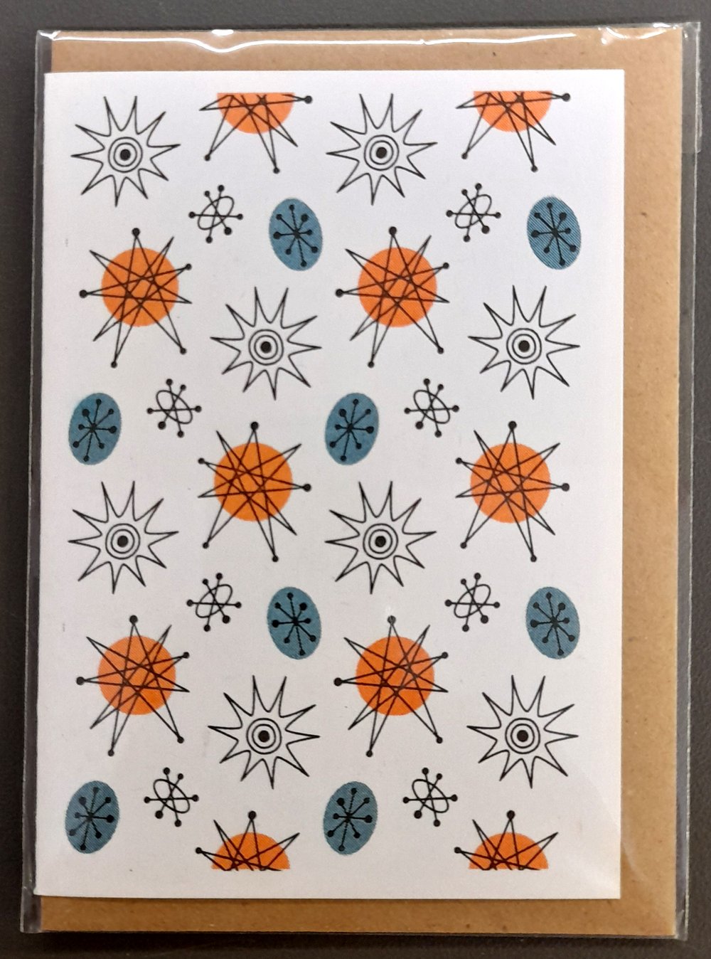 1950s atomic design greeting cards