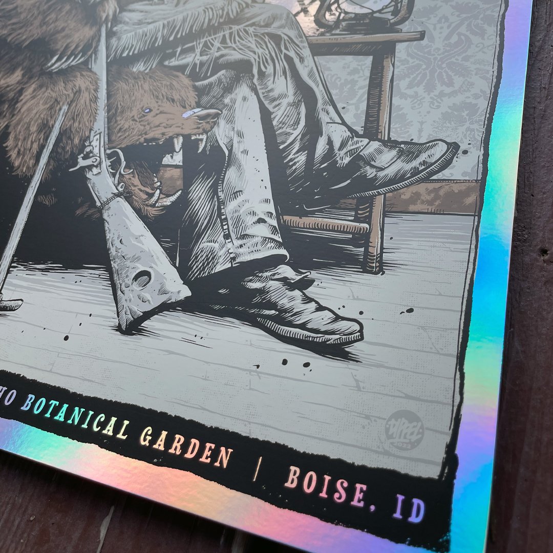 Avett Brothers 7.12.22 Boise ID Official Poster - Rainbow Foil Variant