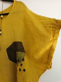 Image 5 of yellow mustard linen top