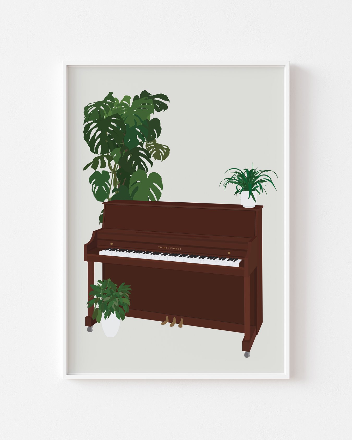 Image of Piano Houseplant Print