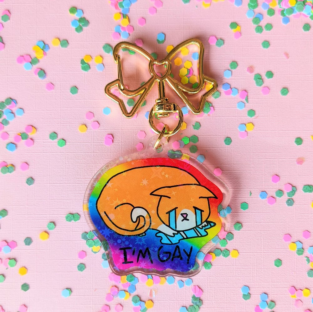 Image of Gay Kitty Keychain