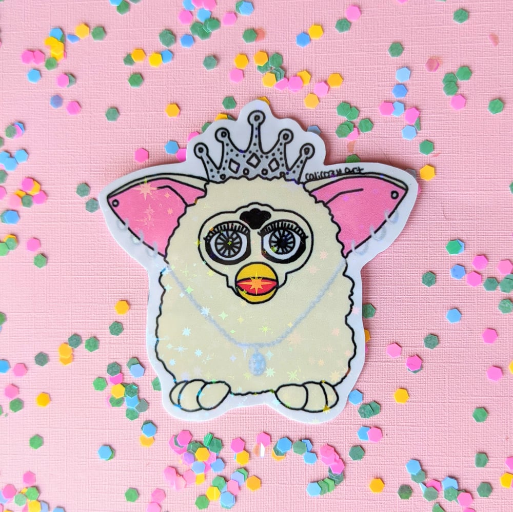 Image of Bejeweled Furby Sticker