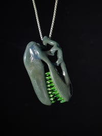 Image 2 of Fully UV reactive T-Rex skull 