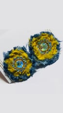 Image 2 of Sunny Denim Flower Post Earrings   