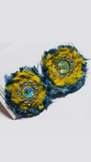 Image 2 of Sunny Denim Flower Post Earrings