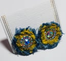 Image 3 of Sunny Denim Flower Post Earrings   