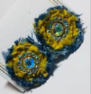 Image 4 of Sunny Denim Flower Post Earrings   