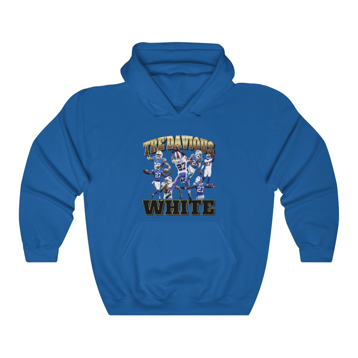 Tre White Bootleg Rap Unisex Heavy Blend Hooded Sweatshirt