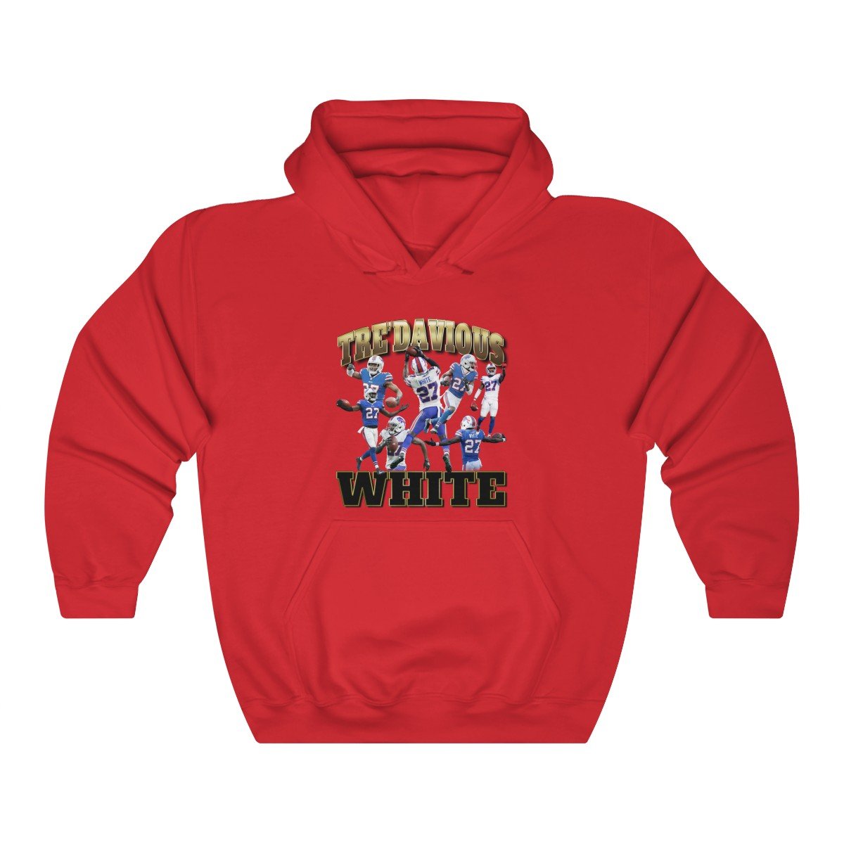 Tre White Bootleg Rap Unisex Heavy Blend Hooded Sweatshirt 