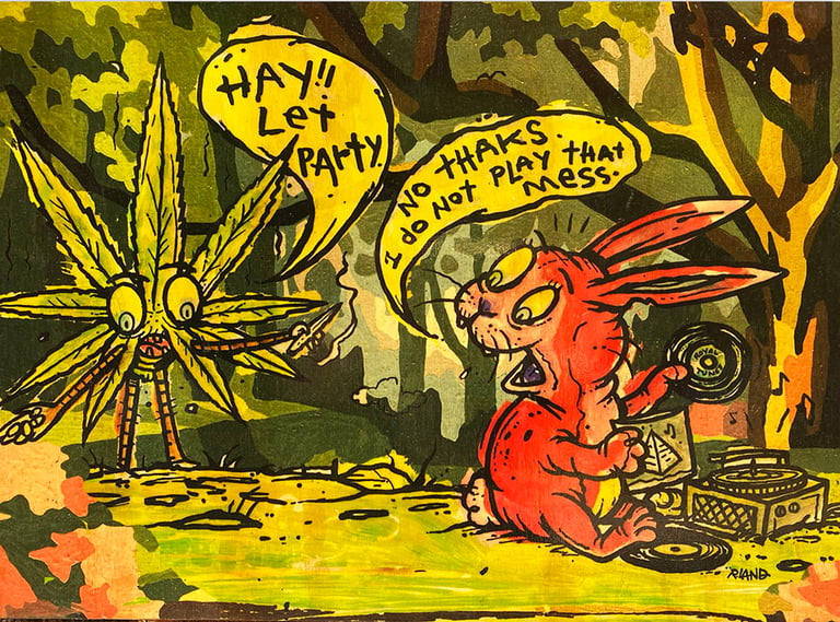 Let Party Print on Wood Image 2