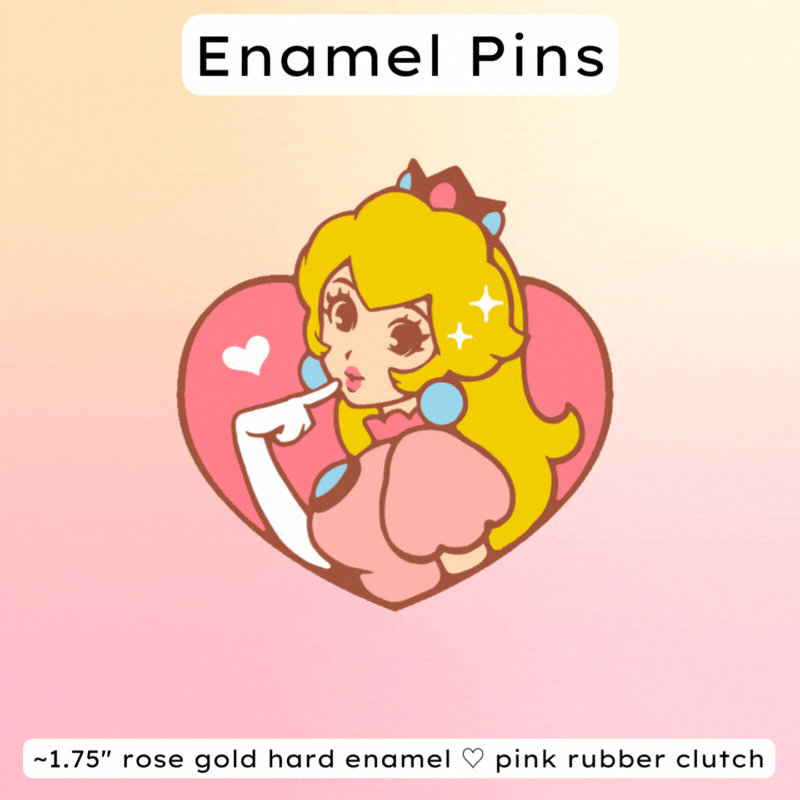 Image 1 of Pins - Peach Heart