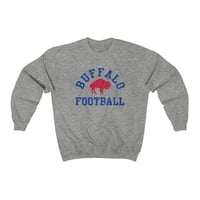 Image 1 of Vintage Distressed Buffalo Football Unisex Heavy Blend Crewneck