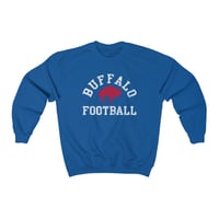 Image 2 of Vintage Distressed Buffalo Football Unisex Heavy Blend Crewneck