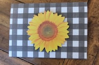 Image 1 of Sunflower Checked (Black)- **Ukrainian Refugee Fundraiser**