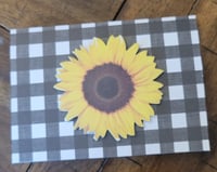 Image 2 of Sunflower Checked (Black)- **Ukrainian Refugee Fundraiser**
