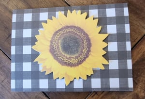 Image of Sunflower Checked (Black)- **Ukrainian Refugee Fundraiser**