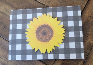 Image of Sunflower Checked (Black)- **Ukrainian Refugee Fundraiser**