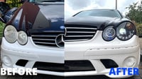 Image 1 of MERCEDES CLK W209 C209 2002-2009 BLACK/ CHROME LED DRL DAYLIGHT RUNNING LIGHTS HEADLIGHTS HALO RINGS