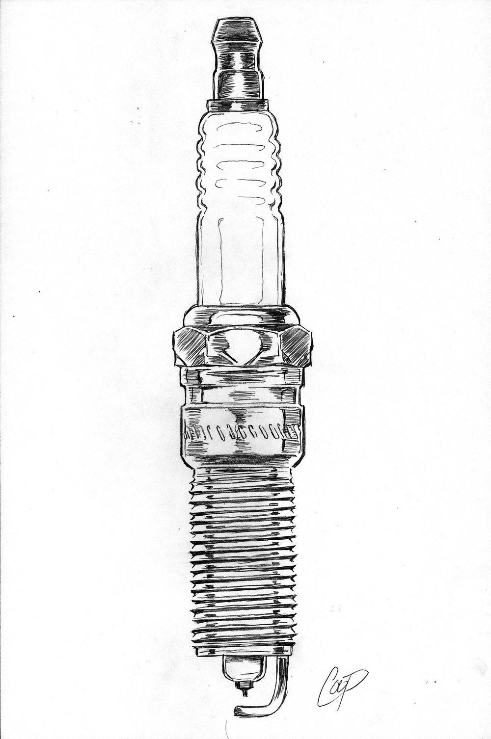 Image of SPARK PLUG #1 Original Sketch