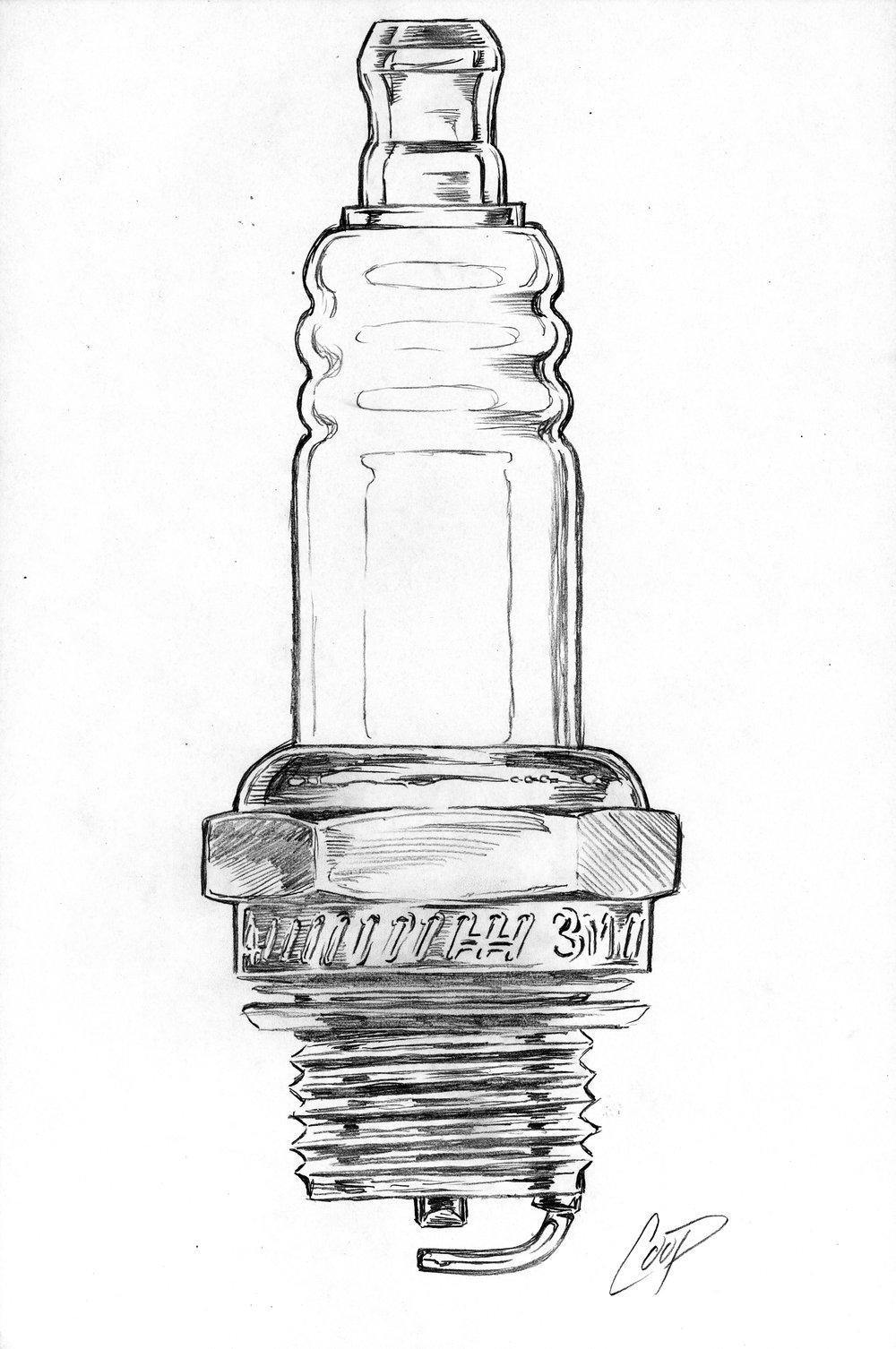 Image of SPARK PLUG #2 Original Sketch