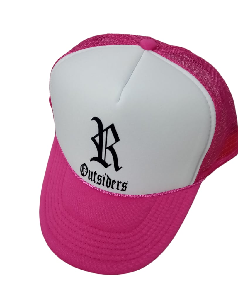 Image of Rebel Outsiders " Pink  " Trucker Hat 