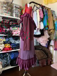 Image 3 of wine ruffles dress