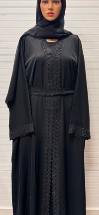 Image 4 of Lace 2 Piece Abaya premium Korean Nida