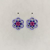 Image 4 of Spirograph Flower Earrings