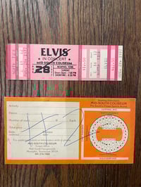 Image 1 of ELVIS PRESLEY, MEMPHIS CONCERT TICKET FOR  AUG 28, 1977 