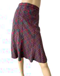 Image 5 of Seda Fashion Wool Midi Skirt by Catherina Hepfer Red & Grey Checked UK 10/12