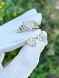 Image 4 of Heart Earrings with Matching Heart Ring – Custom Set for Women, Gift for Her