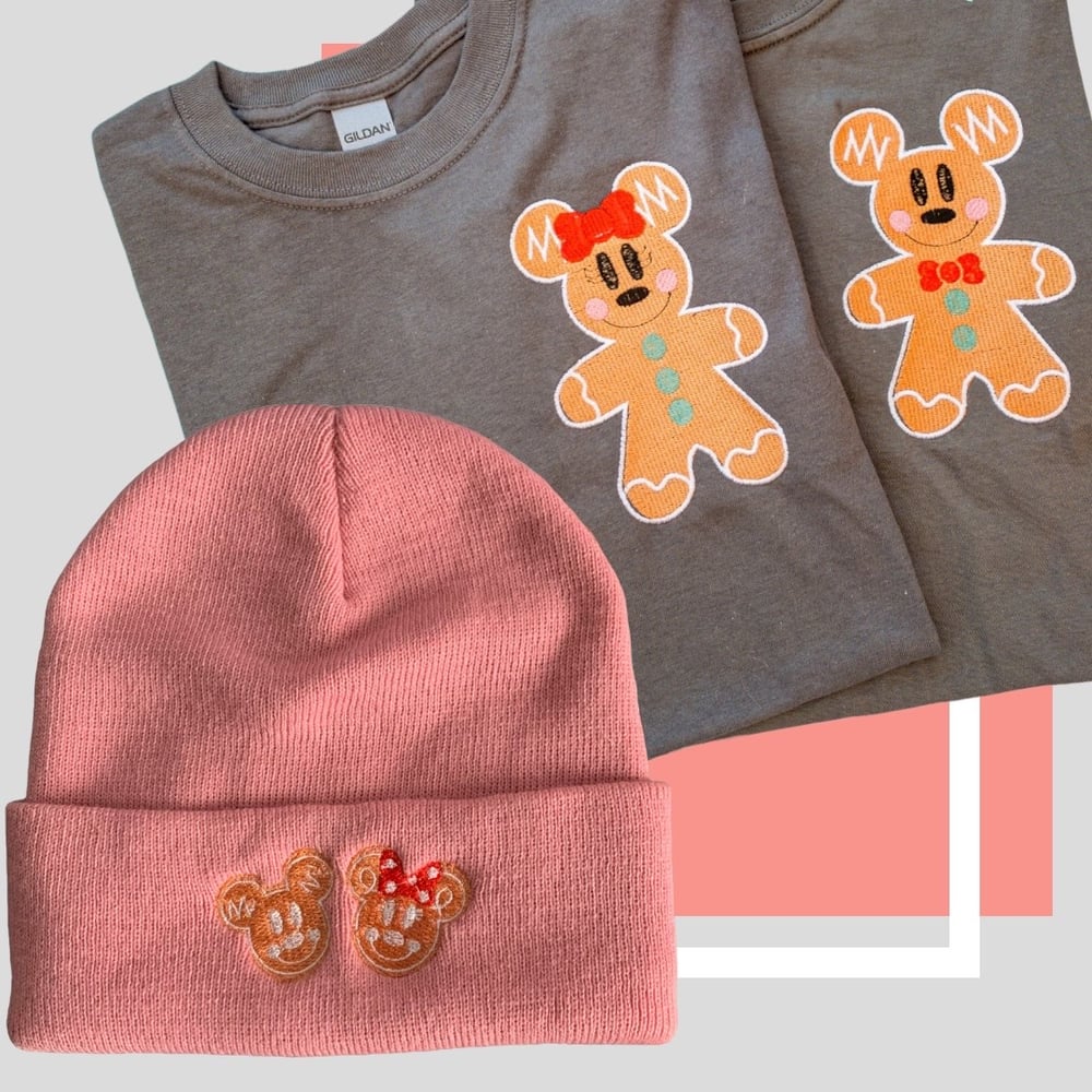 Mickey and Minnie Gingerbread Beanie Hat