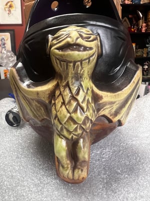 Image of Rare “Doom Muggy” Tiki Diablo/Tahiti Gil A.P. (Artist Proof) Test Glaze: Blk/Tan/Brn