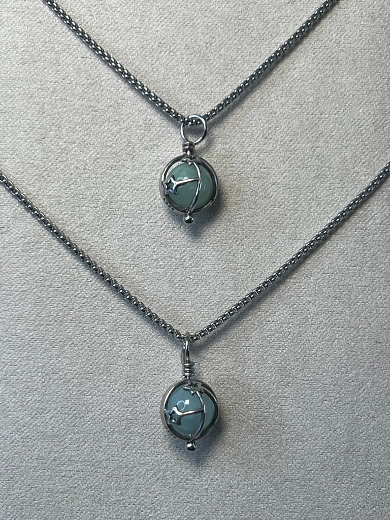 silver stargazer necklace  Image 2