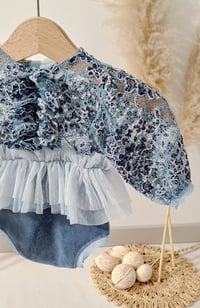 Image 4 of Photo prop | Newborn body-dress for photo shoots | Rini | blue jeans color