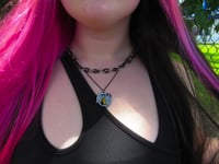 Image 3 of silver black chain link choker (pre-order)
