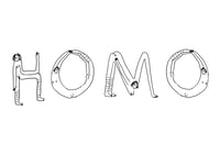 Homo Alphabet A4 Print